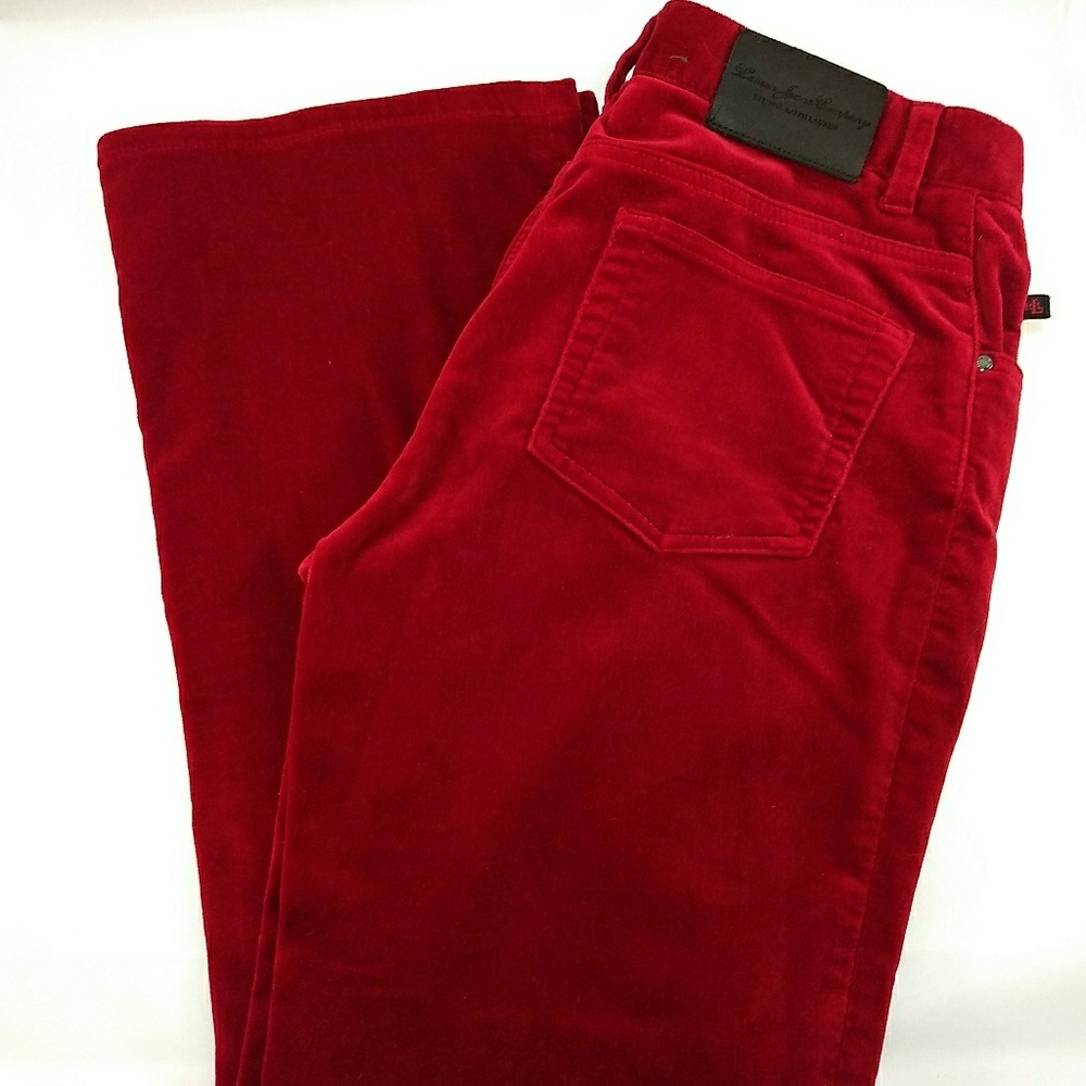 Ralph Lauren Womens Red Coduroy Jeans Size 4P